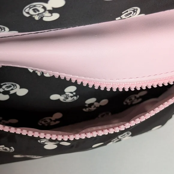 Disney Bioworld Mickey Minnie Mouse Backpack - Black and Pink NWT - Picture 4 of 8